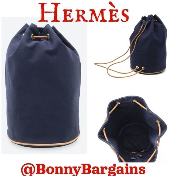 Hermes Polochon Mimir PM Matelotte Bucket Bag Authentic PRISTINE condition - Picture 1 of 16